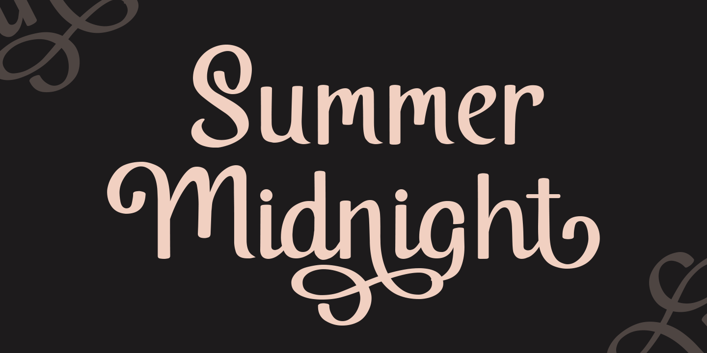 Font Summer Midnight
